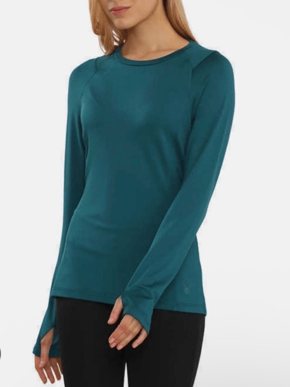 Spyder Women's Teal Long-Sleeve Crew Top